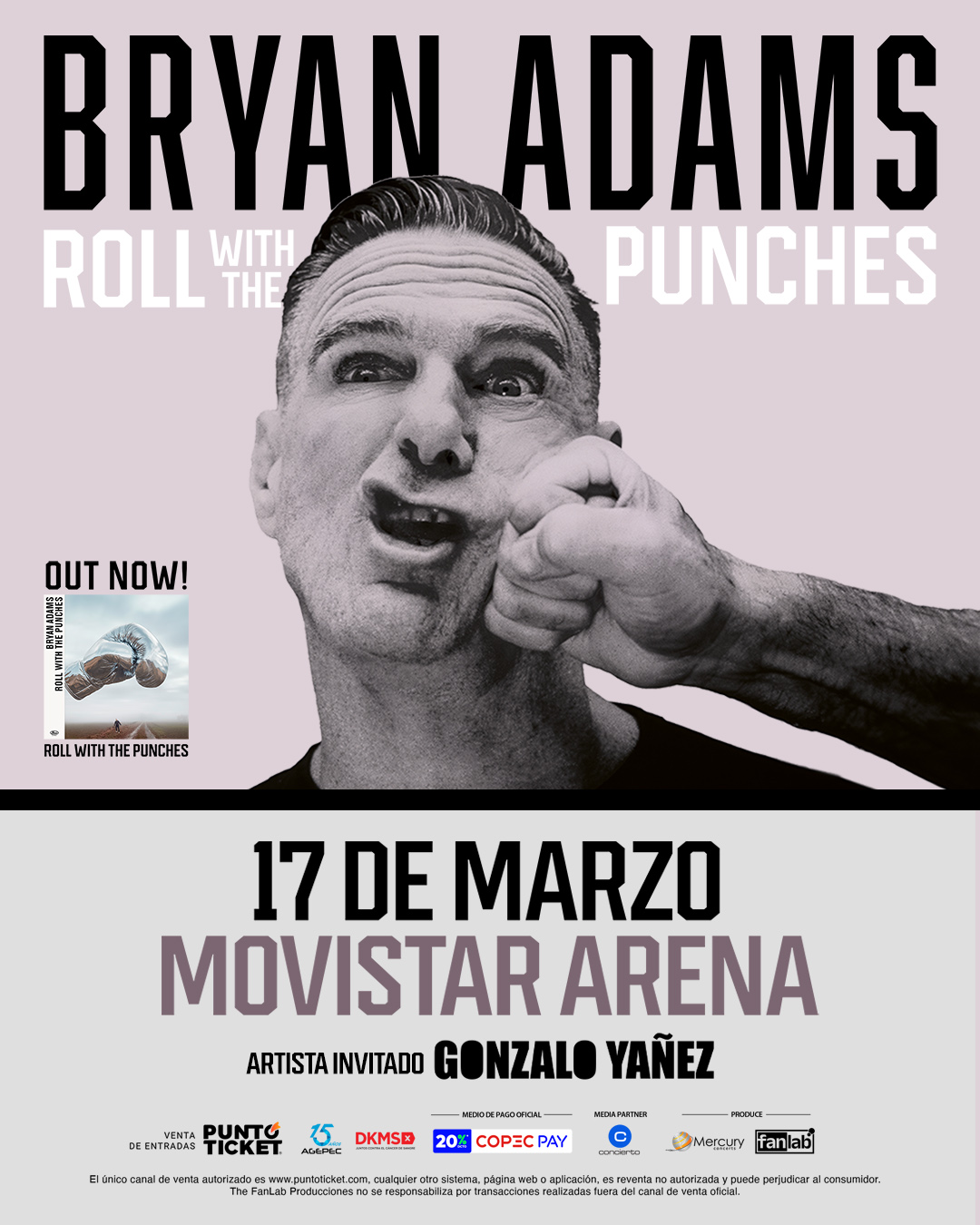 Gonzalo Yáñez abrirá el regreso de Bryan Adams